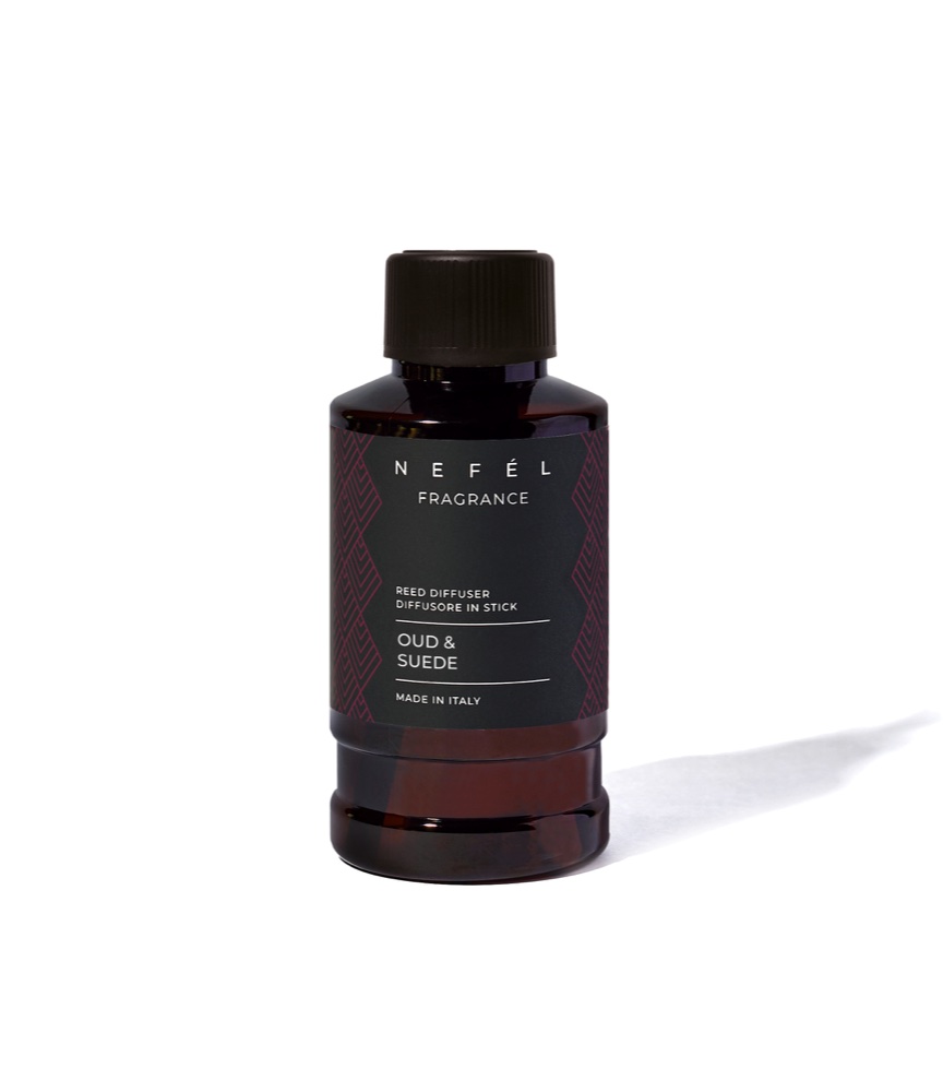 Nefel difuzor dišav s palčkami Oud & Suede 250 ml (polnilo)