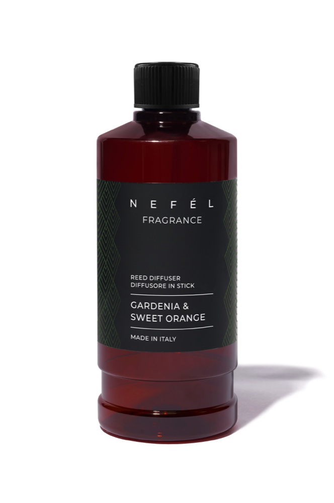 Nefel difuzor dišav s palčkami Gardenia & Sweet Orange 480 ml (polnilo)