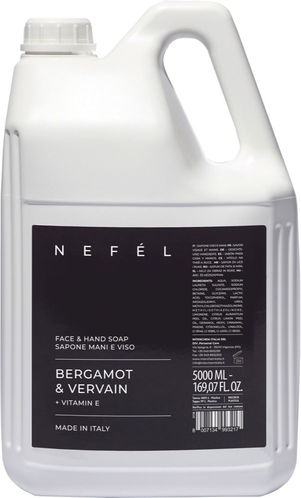 Nefel milo za roke in obraz Bergamot & Vervain 5 L